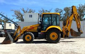 NEW HOLLAND/FERMEC 760 BACKHOE LOADER, DIESEL POWERED, ENCLOSED CAB, OUTRIGGERS, LOW HOURS 1,013 HR
