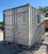 10FT MULTI-USE CONTAINER W/ SIDE DOOR & WINDOW, FORK POCKETS