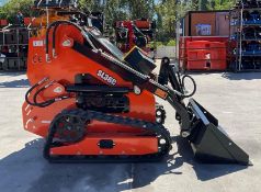 UNUSED 2026 SDLOOLSTAND ON SKID STEER LOADER MODEL 36C, GAS POWERED, ELECTRIC START, RUBBER TRACKS,