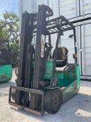 MITSUBISHI FORKLIFT MODEL FB18PNT, ELECTRIC, APPROX MAX CAPACITY 3200LBS, APPROX MAX HEIGHT 187in...