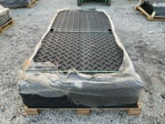 UNUSED PALLET OF ABOSS GROUND PROTECTION MATS MODEL , APPROX 4FT W X 8FT L, APPROX 15 MATS, HIGH