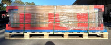 UNUSED SKLP 40FT 6 SECTION HEAVY DUTY METAL STORAGE SHELVES MODEL SK-HJ6 , APPROX LOAD CAPACITY 8...