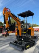 UNUSED 2026 VICSEC EXCAVATOR MODEL 15, GAS POWERED, RUBBER TRACKS, BUCKET WITH TEETH & THUMB ATTA...