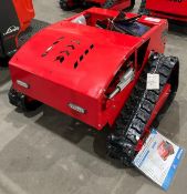 UNUSED 2026 SDLOOL REMOTE CONTROL CRAWLER LAWN MOWER MODEL 800, GAS POWERED, APPROX CUTTING WIDTH...