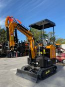 UNUSED 2026 VICSEC EXCAVATOR MODEL 15, GAS POWERED, RUBBER TRACKS, BUCKET WITH TEETH & THUMB ATTA...
