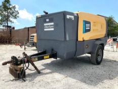 2021ATLAS COPCO AIR COMPRESSOR MODEL XAS 440 JD FT4, JOHN DEERE DIESEL, TRAILER MOUNTED