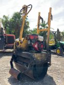 MULTIQUIP WALK BEHIND DRUM ROLLER MODEL V304EH11; GAS POWERED