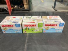 ( 3 ) BOXES OF HUGGIES NATURAL CARE WIPES