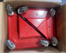( 4 ) UNUSED GRAINGER LEG, EDGE, AND CORNER MOUNT DESK MOVER AND DOLLY MODEL 2TUT2 AR150A; APPROX