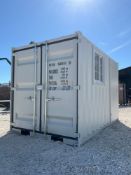 11FT MULTI-USE CONTAINER W/ SIDE DOOR & WINDOW, FORK POCKETS