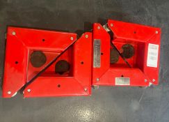 ( 4 ) GRAINGER LEG, EDGE, AND CORNER MOUNT DESK MOVER AND DOLLY MODEL 2TUT2 AR150A; APPROX CAPACITY