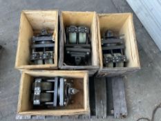 PALLET OF ( 4 ) CONTAINER CASTERS