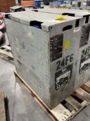 ( 1 ) ENERSYS IRONCLAD WORK HOG FORKLIFT BATTERY; APPROXIMATELY 1340 LBS, APPROXIMATE DIMENSIONS 31