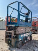 GENIE SCISSOR LIFT MODEL GS1930, ELECTRIC, APPROX MAX PLATFORM HEIGHT 19FT, BUILT IN BATTERY CH