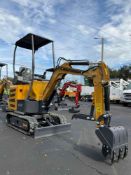 UNUSED 2025 CFG INDUSTRIAL MINI EXCAVATOR MODEL MX12RX; GAS POWERED; RUBBER TRACKS, BUCKET WITH T...