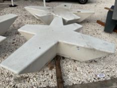CUSTOM CAST STONEBACKLESSBENCH; APPROX 74 IN X81 IN X 18 IN
