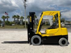 2018 HYSTER FORKLIFT MODEL H50XT, LP POWERED, APPROX MAX CAPACITY 5000LBS, APPROX MAX HEIGHT 189in