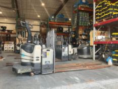 CROWN PE 4000 SERIES ELECTIC PALLET JACK MODEL PE4000-80 ELECTRIC POWERED; APPROX FORK LENGTH 95I...