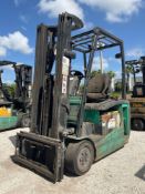 MITSUBISHI FORKLIFT MODEL FB20PNT, ELECTRIC, APPROX MAX CAPACITY 3650LBS ,APPROX MAX HEIGHT 187in...