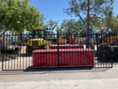 ( 1 ) SET OF UNUSED 20FT BI PARTING WROUGHT IRON GATES, 10FT EACH PIECE (20' TOTAL WIDTH). 2 PIECES