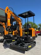 UNUSED 2026 VICSEC EXCAVATOR MODEL 15, GAS POWERED, RUBBER TRACKS, BUCKET WITH TEETH & THUMB ATTA...