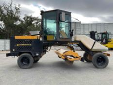 LAYMORSM400 SWEEP MASTER 4WHEEL RIDE ON SWEEPER, KUBOTA DIESEL, ENCLOSED CAB, RUNS & OPERATES