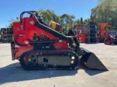 UNUSED 2026SDLOOL STAND ON SKID STEER LOADER MODEL 380R, GAS POWERED, ELECTRIC START, RUBBER TRACKS