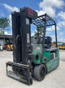 MITSUBISHI FORKLIFT MODEL FB20NT, ELECTRIC, APPROX MAX CAPACITY 3000LBS, APPROX MAX HEIGHT 222in,...