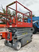 SKYJACK SCISSOR LIFT MODEL SJIII 3219, ELECTRIC, APPROX MAX PLATFORM HEIGHT 19FT, NON MARKING TIR...