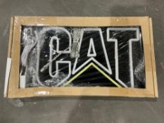 CATERPILLAR EQUIPMENT LOGO LED NEON-STYLE SIGN;ELECTRIC POWERED; WALL MOUNTED; APPROX 17INW x