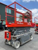 2017SKYJACK SCISSOR LIFT MODEL SJIII 3219, ELECTRIC, APPROX MAX PLATFORM HEIGHT 19FT, LOW HRS