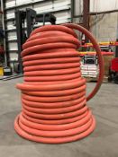 INDUSTRIAL AIR HOSE; APPROX 1 IN DIAMETER; APPROX 410 FT; APPROX 200 LB PSI