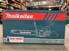 UNUSED MAKITA HIGH QUALITY GAS POWER CHAINSAW, APPROX 2400W