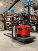 2025 LINDE STAND ON PALLET JACK MODEL EWR40, ELECTRIC, LOW HRS SHOWING, 24V, APPROX MAX CAPACITY ...