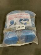 UNUSED HEAVY DUTY RATCHET STRAPS TIE DOWN STRAPS WITH DOUBLE J HOOKS, APPROX 10 TOTAL IN PACK,