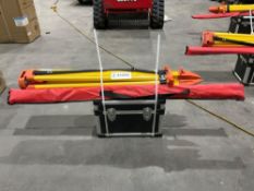 UNUSED SELF-LEVELING ROTARY LASER IN CARRYING CASE , OPERATING MANUAL MEASURING STICK & STAND