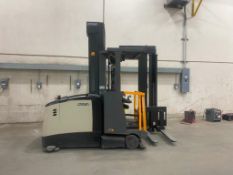 CROWN NARROW AISLE TSP 6500 SERIES SIT/STAND ON FORKLIFT ,ELECTRIC, 48V, APPROX MAX CAPACITY 3300...