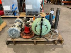 ( 1 ) PALLET OF BLOWER MOTORS / DIAPHRAGM PUMPS & OTHER MISC INDUSTRIAL PARTS
