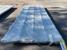 UNUSED SDLANCH GALVANIZED CORRUGATED 8FT L X 3FT W ROOF PANELS MODEL SDLGCSS, APPROX 50