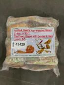 UNUSED HEAVY DUTY RATCHET STRAPS TIE DOWN STRAPS WITH DOUBLE J HOOKS, APPROX 10 TOTAL IN PACK,