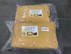 UNUSED OUTDOOR PATIO FABRIC SCREEN COVER / SUNSCREEN NET, 2PACK, APPROX 65.62FT X 6.56FT, UPF50 +