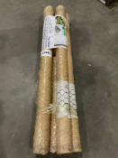 ( 1 ) UNUSED RUST RESISTANT GALVANIZED STEEL WIRE MESH, 4ROLL PACK, APPROX 3FT X 164FT/ROLL, APPROX