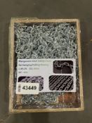 UNUSED MANGANESE STEEL SAFETY CHAIN, APPROX 49FT L
