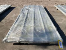UNUSED SDLANCH GALVANIZED CORRUGATED 8FT L X 3FT W ROOF PANELS MODEL SDLGCSS, APPROX 50