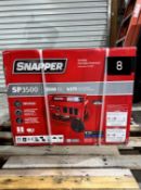 ( 1 ) SNAPPER 3500W PORTABLE GENERATOR 033001