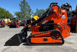 UNUSED 2026 SDLOOLSTAND ON SKID STEER LOADER MODEL 36C, GAS POWERED, ELECTRIC START, RUBBER TRACKS,