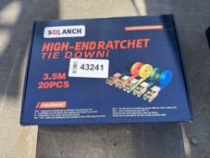 UNUSED SDLANCH HIGH-END RATCHET STRAPS (QTY. 20) - 3.5M LONG