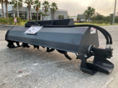 UNUSED 2025 WOLVERINE TILLER ATTACHMENT MODEL TL-12-72W FOR UNIVERSAL SKID STEER, APPROX 72in W