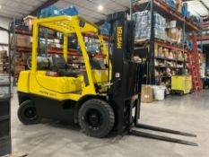 2018 HYSTER FORKLIFT MODEL H50XT, LP POWERED, APPROX MAX CAPACITY 5000LBS, APPROX MAX HEIGHT 189in,
