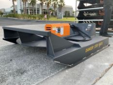 UNUSED 2025 WOLVERINE BRUSH CUTTER ATTACHMENT MODEL BC-13-72W FOR UNIVERSAL SKID STEER, APPROX 72in